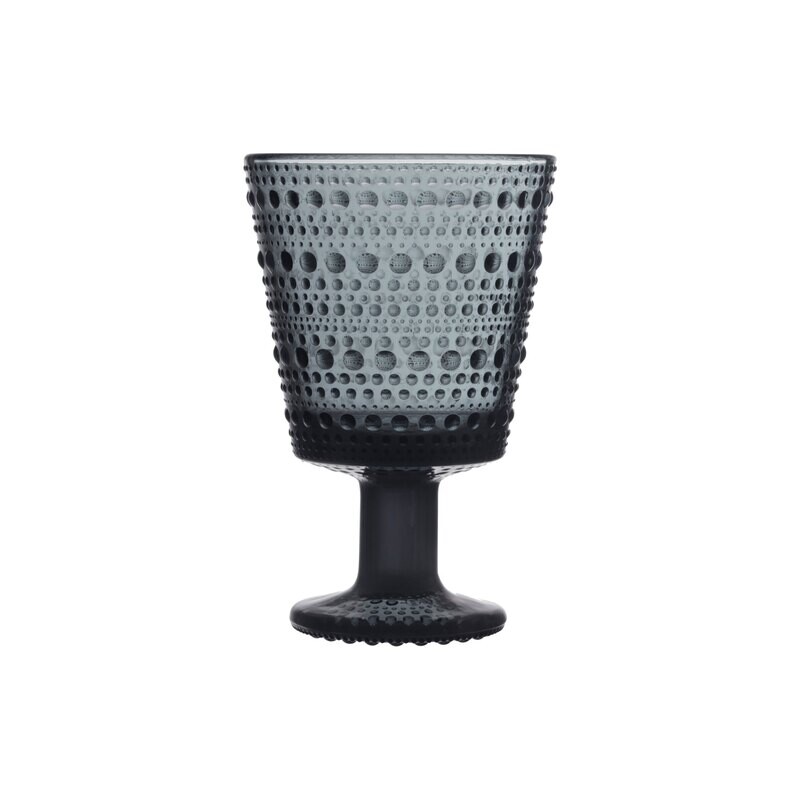 iittala Kastehelmi Universal Glass 8.75 oz. Dark Grey Set of 2, MPN: 1057031, 6411923670241