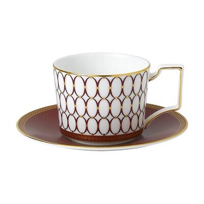 Wedgwood Renaissance Red Teacup And Saucer 1058821, MPN: 1058821, 701587453363