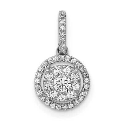 1/4Ct. Diamond Round Halo Cluster Pendant 14k White Gold PM4744-025-WA, MPN: PM4744-025-WA, 8839572…