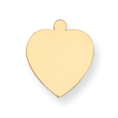 Heart Shape with Eyelet Stamping 14k Yellow Gold YG1232, MPN: YG1232,