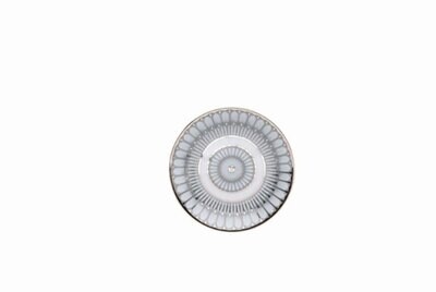 Deshoulieres Arcades Grey &amp; Shiny Platinum Bread &amp; Butter Plate 030199, MPN: 30199, 3104363003382