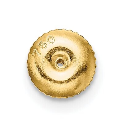 2 Hole Threaded Earring Back Setting 18k Yellow Gold 8Y672, MPN: 8Y672,