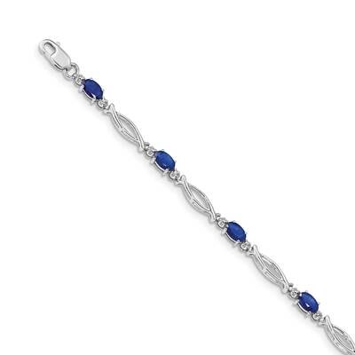 Sapphire Bracelet 14k White Gold Diamond BM4483-SA-001-WA, MPN: BM4483-SA-001-WA, 883957453804