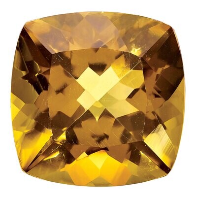 Whiskey Quartz 12mm Square Cushion AA Quality Gemstone WQ-1200-CUF-AA, MPN: WQ-1200-CUF-AA,