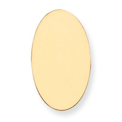 Long Oval Stamping 14k Yellow Gold YG1108, MPN: YG1108,