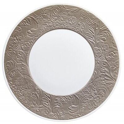 Raynaud Italian Renaissance Flat Plate With Engraved Rim Warm Grey 0817-46-113024, MPN: 0817-46-113…