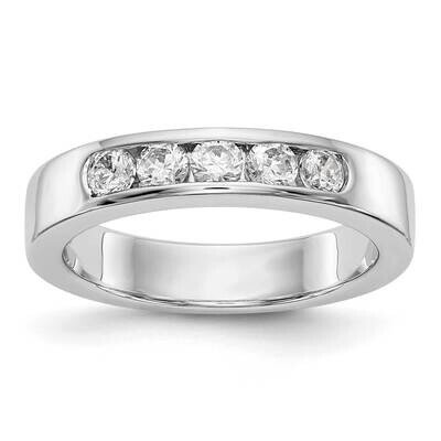 5-Stone Diamond Channel Band 14k White Gold RM3276B-047-WAA, MPN: RM3276B-047-WAA, 191101809354