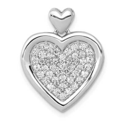 1/2Ct. Diamond Fancy Heart with Heart Bail Pendant 14k White Gold PM4014-050-WA, MPN: PM4014-050-WA,