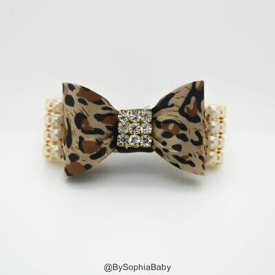 Baby Bow Hair Clip Leopard Cheetah Bow Hair Clip Cheetah baby Hair Clip Rhinestone Hair Clip Baby H…