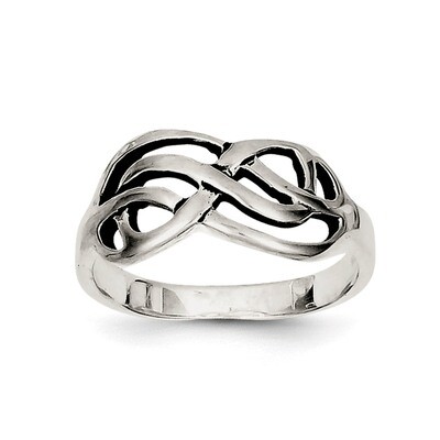 Knot Ring Sterling Silver Antiqued QR1774-7, MPN: QR1774, 886774268033