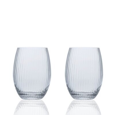 Caskata Quinn Optic Tumbler Set of 2 Clear GL-OTUMBLER-0, MPN: GL-OTUMBLER-0, 817325018906
