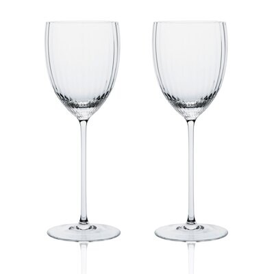 Caskata Quinn Optic White Wine Glasses Set of 2 Clear GL-OWWIN-000, MPN: GL-OWWIN-000, 817325010306