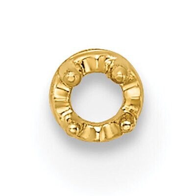 Top Round Shaped 1.0mm Setting 14k Yellow Gold YG300, MPN: YG300,