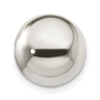 12.0mm Polished Medium Hole Bead Sterling Silver SS3769, MPN: SS3769,