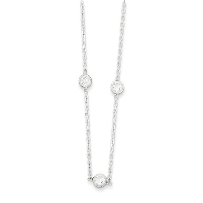 16 Inch Extension Necklace Sterling Silver Diamond QG2092-16, MPN: QG2092-16, 191101293740