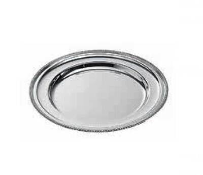 Ercuis Perles Round Dish 14.125 Inch Silver Plated F51P472-36, MPN: F51P472-36, 3660656879268