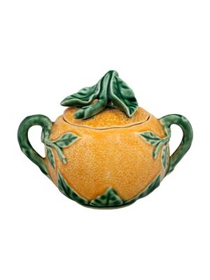 Bordallo Pinheiro Pinheiro Orange Sugar Box Decorated 65006981, MPN: 65006981, 5600876070470