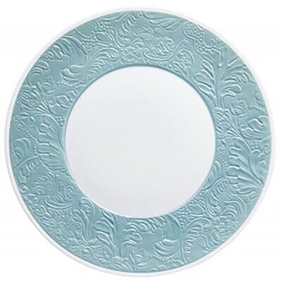 Raynaud Italian Renaissance Flat Plate With Engraved Rim Sky Blue 0813-46-113024, MPN: 0813-46-1130…