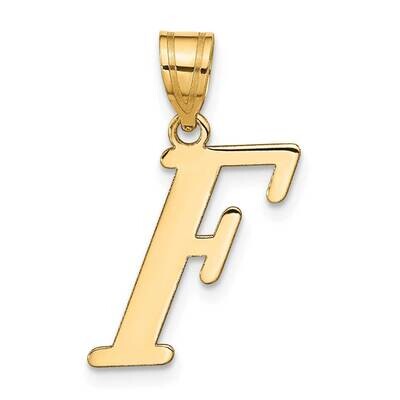 Letter F Initial Pendant 14k Gold Polished YC1440F, MPN: YC1440F, 196904085943