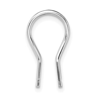 Lightweight Omega Clip Wire Component 14k White Gold WG750, MPN: WG750,