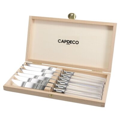Capdeco Doric Clear Set of 6 Steak Knives DOR45-6KS, MPN: DOR45-6KS, 3700922731699