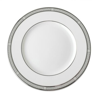 Caskata Hawthorne Ice Simple Rimmed Dinner Plate Platinum DINL-214S, MPN: DINL-214S, 817325017404