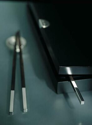 Ercuis Couverts Specifiques Oriental Set (2 Pairs Of Chopsticks + 2 Chopsticks Holder) In A Wood Ca…