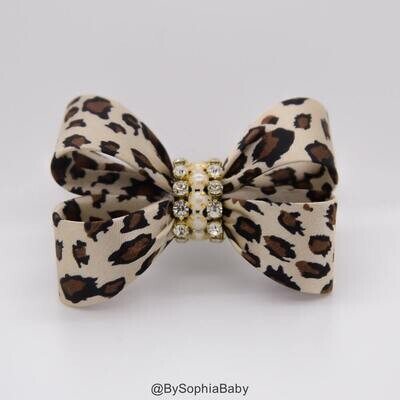 Baby Hair Clip Leopard Cheetah Bow Hair Clip Cheetah Hair Clip Animal Print Hair Clip Girls Bow Hai…