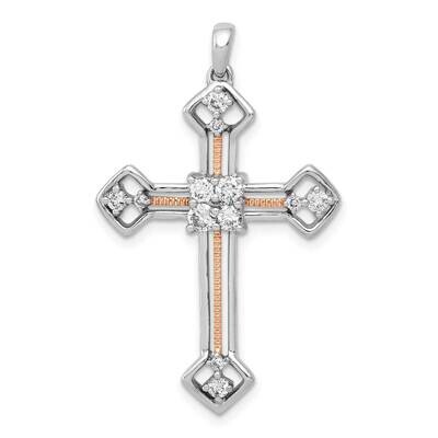 Rose Gold 3/8Ct. Diamond Cross Pendant 14k White Gold PM5086-040-WRA, MPN: PM5086-040-WRA, 88395730…