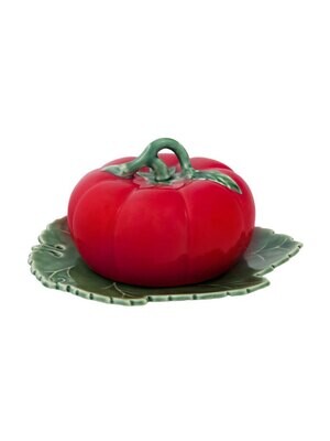 Bordallo Pinheiro Pinheiro Tomato Butter Dish with Cover Decorated 65007111, MPN: 65007111, 5600876…