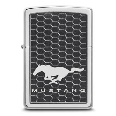 Zippo High Polish Chrome Ford Mustang Lighter GM25789, MPN: GM25789, 191693173536