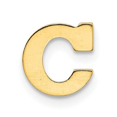 Die Struck Letter C 14k Yellow Gold YG2221C, MPN: YG2221C,