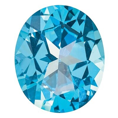 Topaz Ice Blue 10X8mm Oval Gemstone TP-1008-OVF-BI, MPN: TP-1008-OVF-BI,