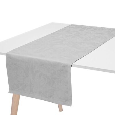 Le Jacquard Francais Runner Tivoli Pearl 100% Linen 20 x 106 Inch 28304, MPN: 28304, 3660269283049