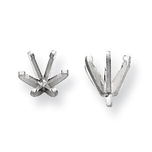 Round 6-Prong Low with Peg Head .09ct. Setting 14k White WG152-3, MPN: WG152-3,