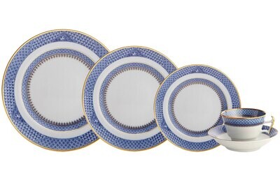 Mottahedeh Indigo Wave 5 Piece Place Setting S900, MPN: S900,