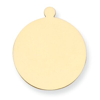 Round with Eyelet Stamping 14k Yellow Gold YG1039, MPN: YG1039,