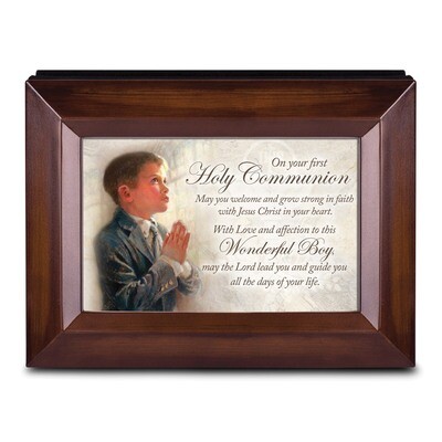 First Communion 4x6 Easel Back Photo Album Woodgrain Resin GM18622, MPN: GM18622, 633303845483