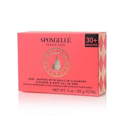 Spongelle Pedi-Buffer Papaya Yuzu 30+ Uses Pack of 6 AST-BCPBPY