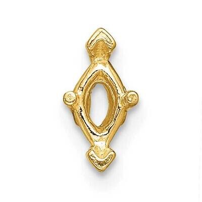 Marquise 4-Prong V-End .25Ct. Setting 14k Yellow Gold YG254-1, MPN: YG254-2,