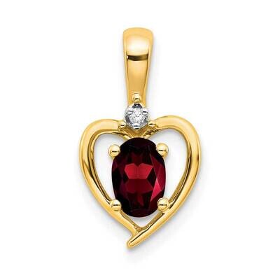 Diamond &amp; Garnet Pendant 14k Gold XBS480, MPN: XBS480, 883957413969