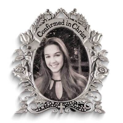 Confirmed In Christ Silver-tone Casted Metal Floral Photo Frame GM24329, MPN: GM24329, 785525302517