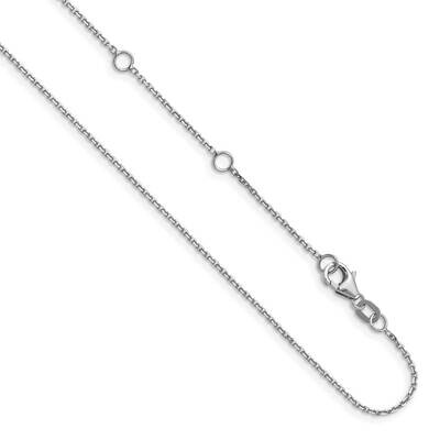 Leslie&#39;s 1.10mm Rolo Adjustable Chain 18 Inch 14k White Gold Diamond-cut HB-1358-16+2, MPN: 1358-16…