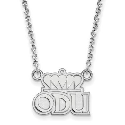 Old Dominion University Small Pendant with Necklace Sterling Silver Rhodium-plated SS031ODU-18, MPN…