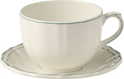 Gien Filet Celadon Jumbo Cup &amp; Saucer 18361PTJ26, MPN: 18361PTJ26, 840769021430