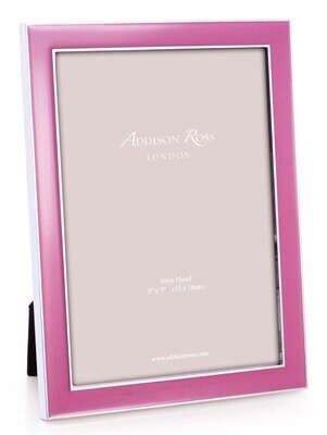 Addison Ross Electric Pink Enamel Picture Frame 5 x 7 Inch Silver-plated FR1028, MPN: FR1028, UPC/E…