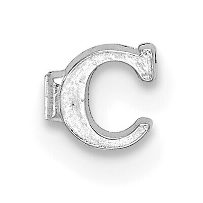 Casted Letter C 14k White Gold WG2219C, MPN: WG2219C,