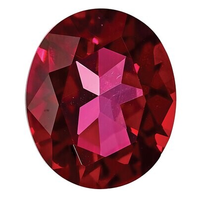 Topaz Blazing Red 12X10mm Oval Gemstone TP-1210-OVF-RB, MPN: TP-1210-OVF-RB,