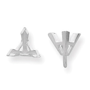 Triangle V-End with Peg Head 10.0mm Setting 14k White WG280-8, MPN: WG280-8,