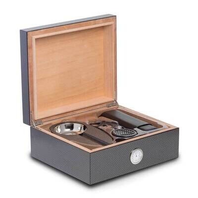 6-Piece Carbon Fiber Design Humidor Set GM21576, MPN: GM21576, 797140584216